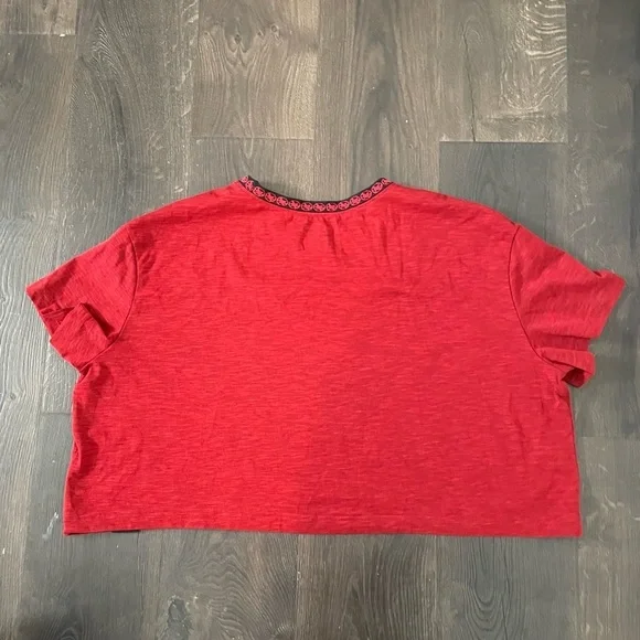 Nike Womens OSU Ohio State Buckeyes Crop Top Shirt Size XXL Red 2X Dri-Fit - Picture 3 of 10